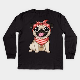 Pug-Mama: A Mother's Love in a Precious Pug Package Kids Long Sleeve T-Shirt